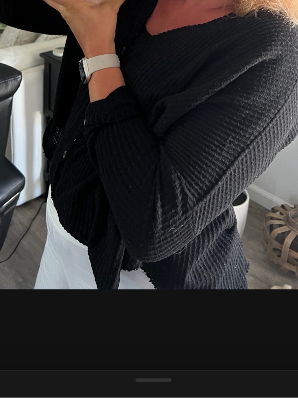 Urban Outfitters Black Knit Button Cardigan